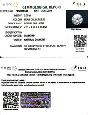 0.39/Cents Natural Diamond with Govt. Lab Certificate-120000